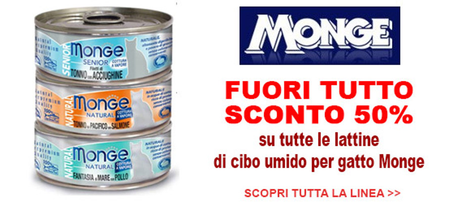 Crocchette Carnilove ed umido Monge per gatti