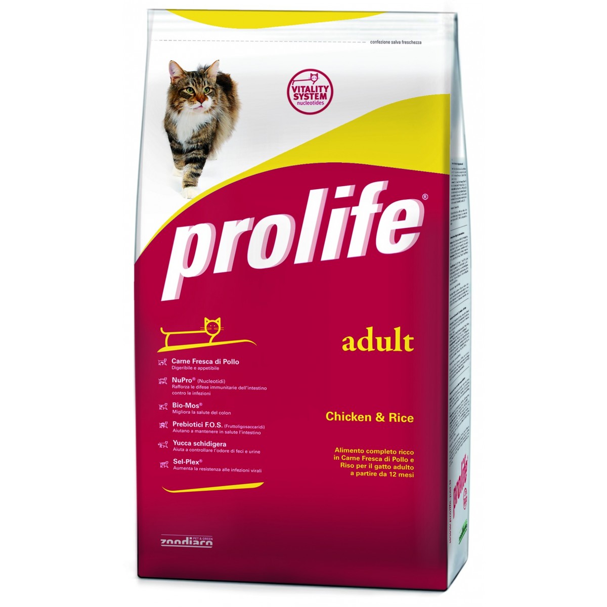 croccantini Prolife Gatto Adult Pollo & Riso 12 kg